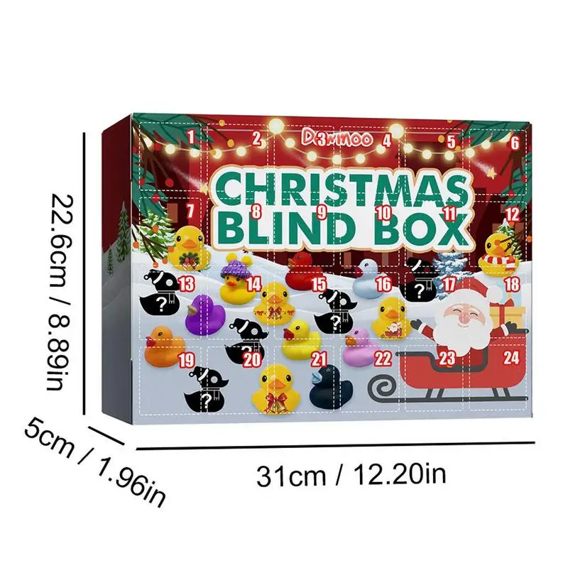 Календарь с изображением резиновой утки, 24 дня, Рождественский отсчет для  детей, Рождественский отсчет, игрушки с уткой, в класс, подарки на  Рождество | AliExpress