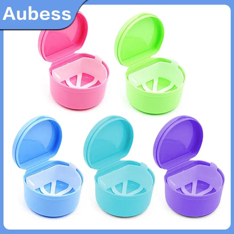 

Portable Denture Bath Box Durable Non-toxic False Teeth Storage Box With Hanging Net Container Cleaning Artificial Teeth Box