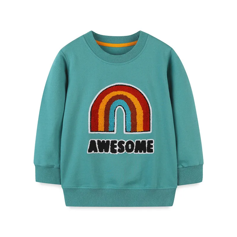 

Jumping Meters 2-7T Autumn Spring Elephant Embroidery Children's Sweatshirts Long Sleeve Baby Clothing Toddler Kids Shirts