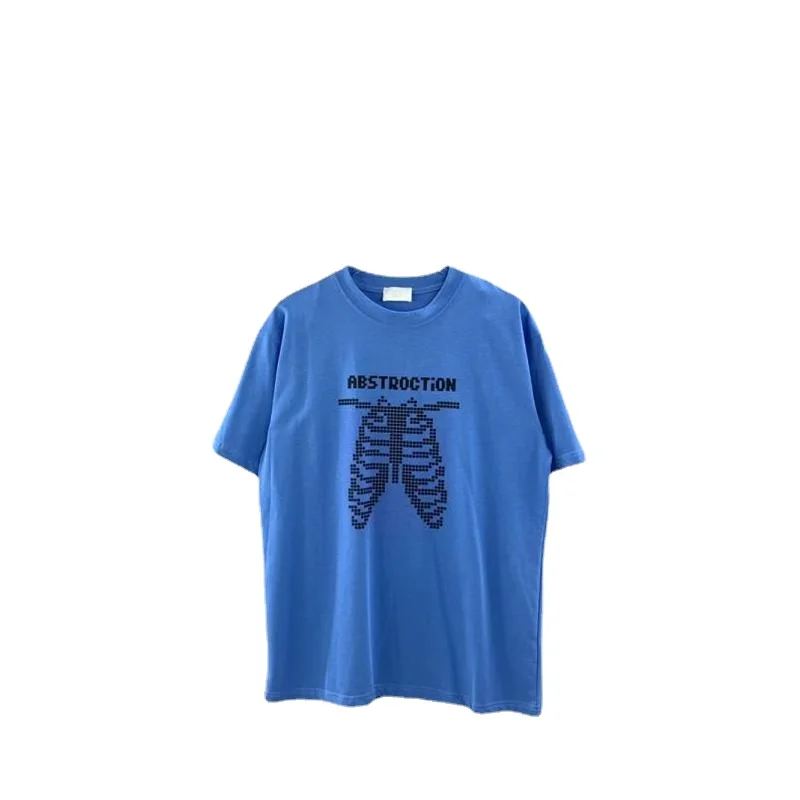 

22SS Featured Bone Printing 100% Cotton EU Size Revenge T Shirt Men Women Vintage Clothes Summer Justin Bieber Demon Slayer