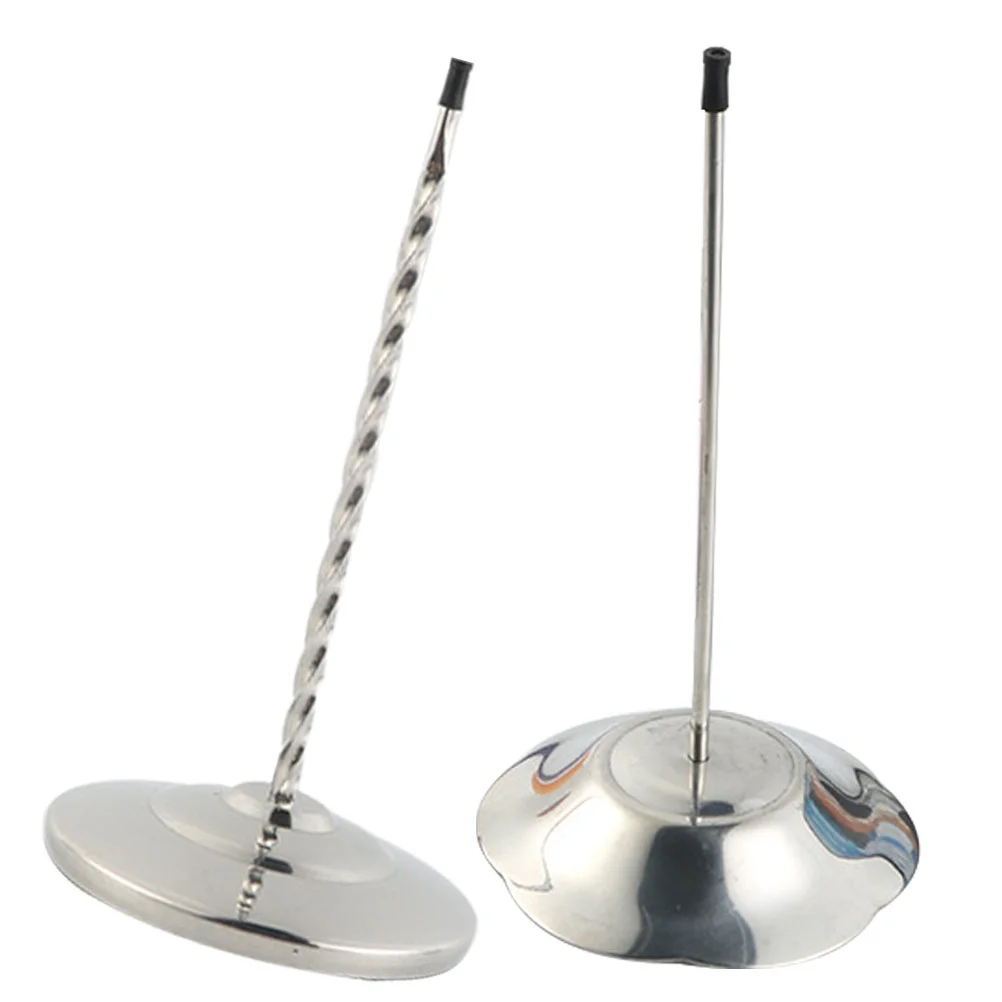 

2 Pcs Desk Office Table Receipt Stainless Steel Check Bill Holder Office Memo