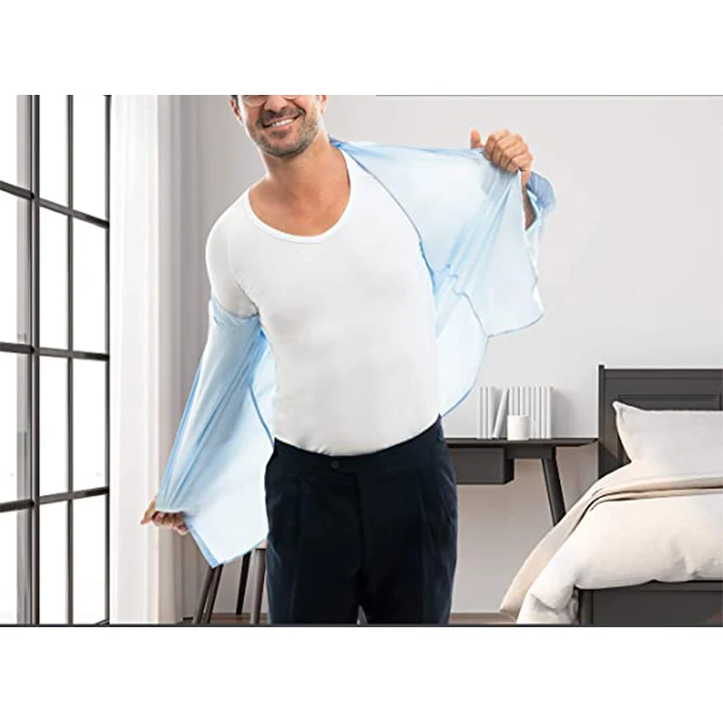 

Fantastic PeRformance 100% Guaranteed To Stop Marks And Yellow Stains Armpit Sweatproof T Shirt Sweat Proof Undershirt