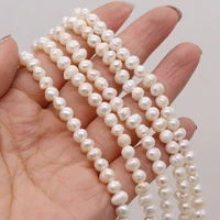 4 5mm natural pearl beads round shape white loose spacer beads for jewelry making diy exquisite pearl necklace craft accessory