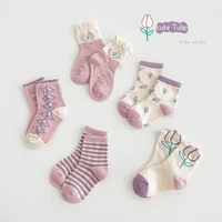 baby girls socks for ruffle boy kids short cotton socks 5pairs flower