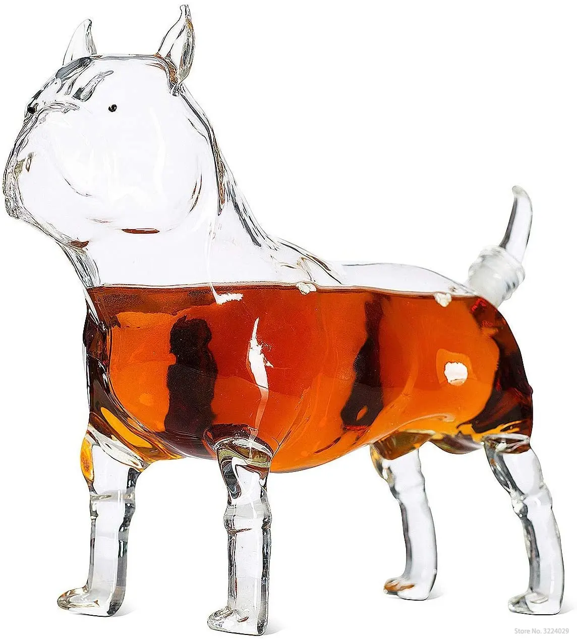 

Dog Pug Animal Whiskey and Wine Decanter Beautiful Profile of A Pug Dog 1000ml - Whiskey, Wine Scotch or Liquor Decanter