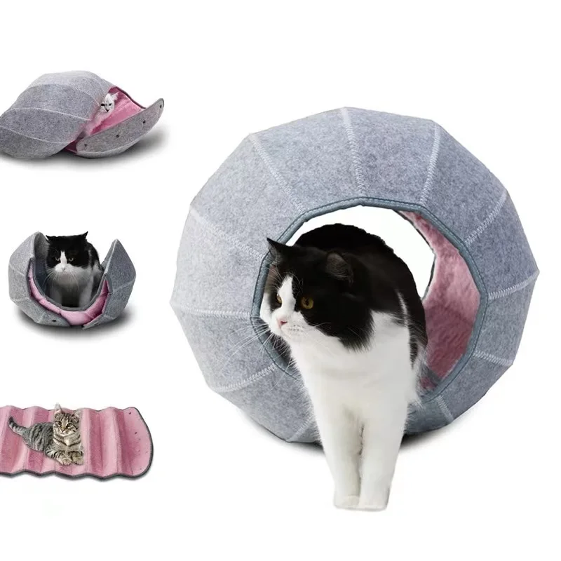 

Multifunctional Tunnel Shaped Cat Nest Cat Bed Portable And Washable Pets Tunnel Can Change Shape Cats House Cat Toys