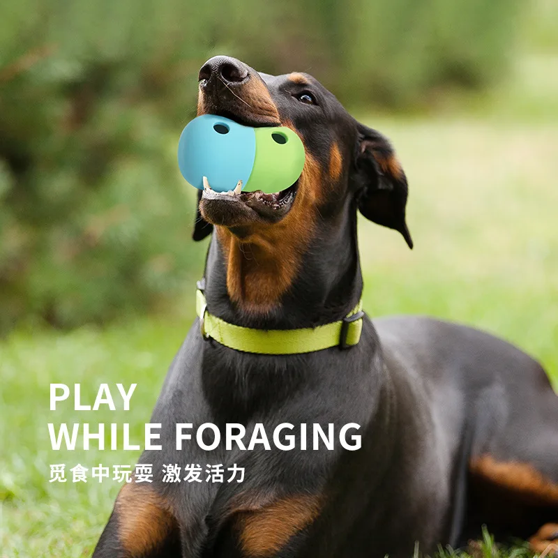 

Pet Dog Toy Leaky Food Device Molar Puzzle Dog Ball Leaky Food Ball Food Grade Silicone Slow Food Pet Toys