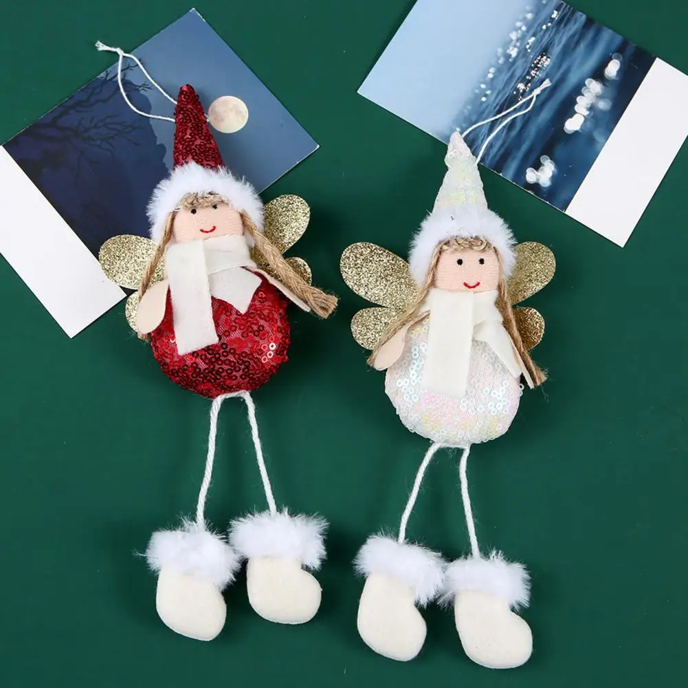 

Многоцелевое праздничное украшение со шнурком, Рождественская кукла, подвесные ангельские поделки, эльфы, Рождественские Подвески, сувениры Вечерние