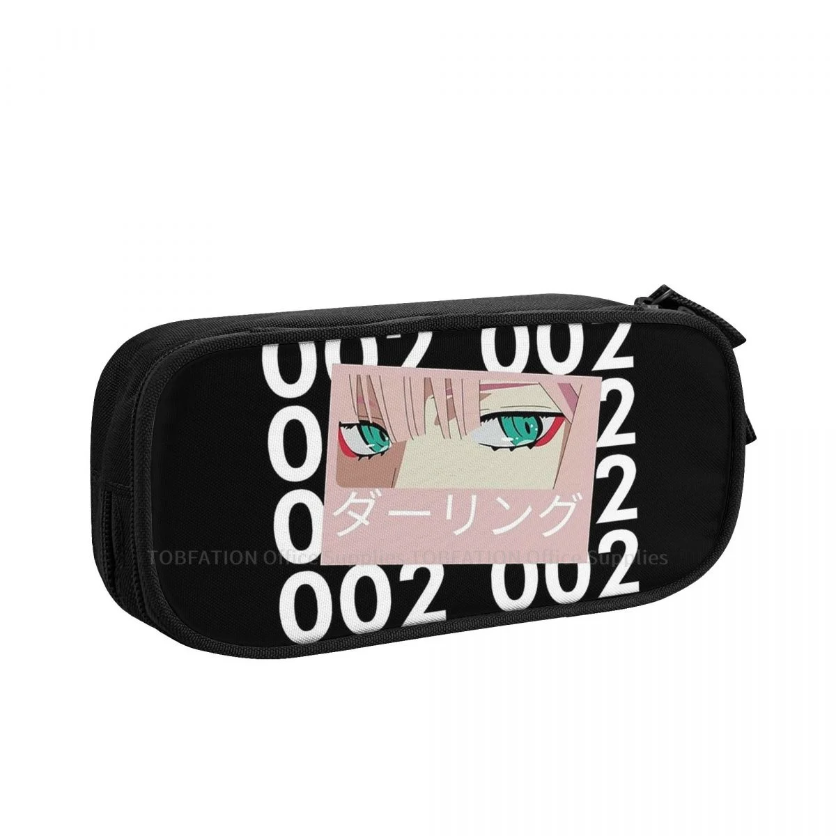 

Zero Two Eyes Pencase DARLING in the FRANXX Pencil Bag Girls Boys School Storage Supplies Large Capacity Double Zipper