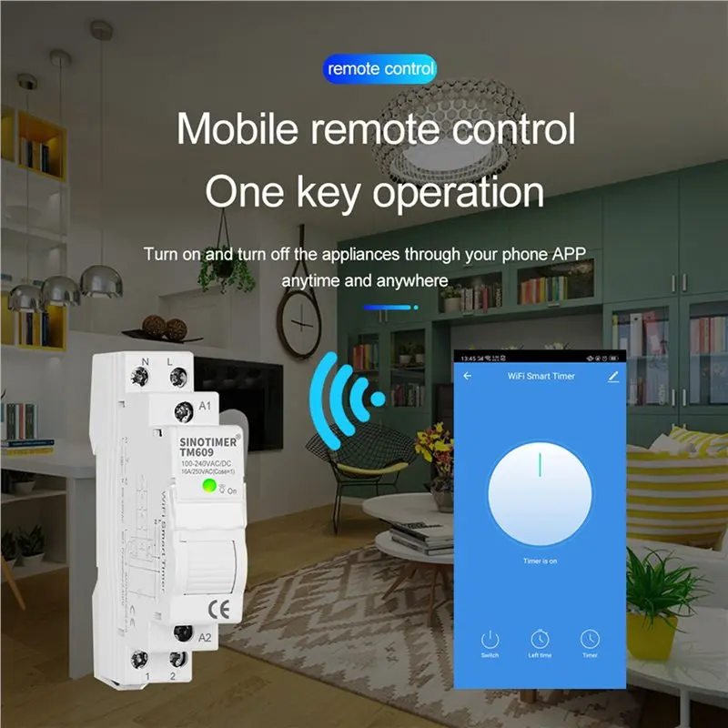 Фото B14C 10X SINOTIMER TM609 Wi-Fi Умный таймер-выключатель с дистанционным управлением через приложение Tuya, таймер обратного отсчета, для домашнего освещения лестниц, 220В 110В №4