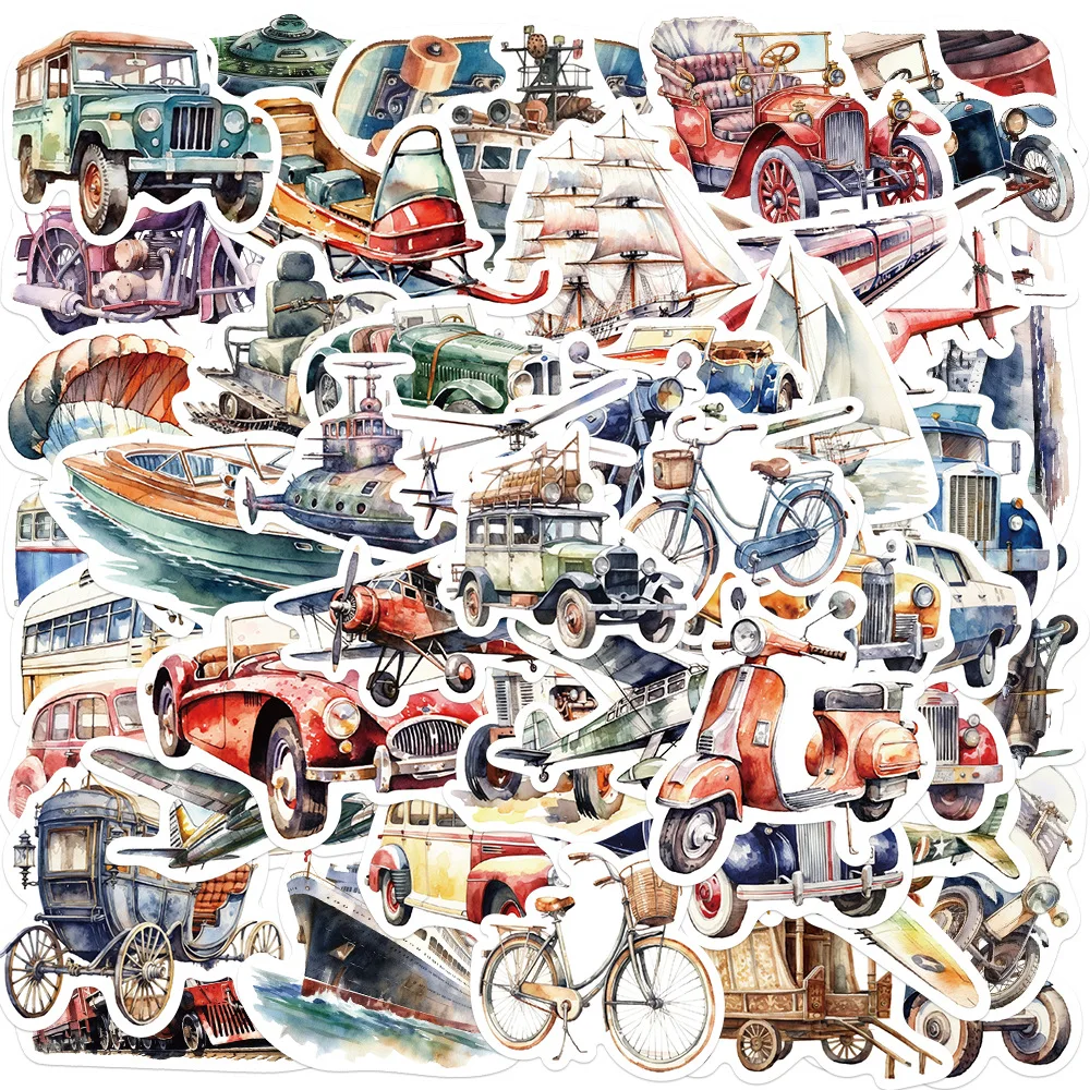 

10/30/50Pcs Means Transportation Cartoon Stickers for Kids Toys Laptop Diary Luggage Scrapbook Decoration Graffiti Sticker Gift