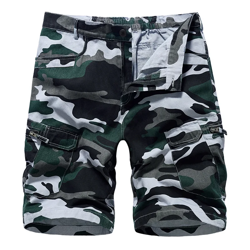 Pdmcms Camouflage Shorts Men Summer Casual Beach Shorts Men Work Shorts Men Loose Large Cotton Shorts Half-length Pants Men Pant