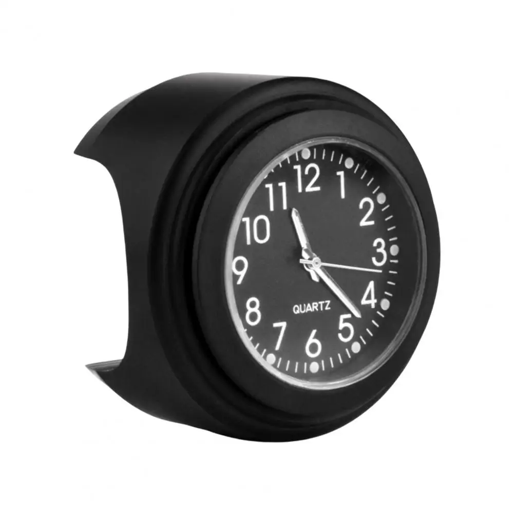 Motorcycle Handlebar Mount Clock Replacement Part Big Dial Durable Motorcycle Gauge Temperature Watch