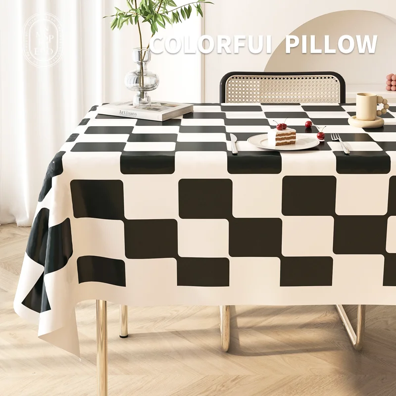 

Restaurant rectangular dining table cloth learning desk mat tea table cloth art