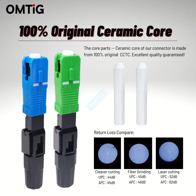 50/100/200PCS SC APC FTTH Fiber Optic Quick Connector SC UPC Fiber Optic Single-mode Fast Connector Lowest Price Free Shipping