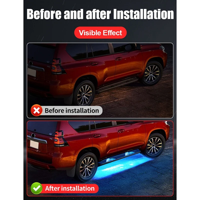 4 шт. Автомобильные светодиодные ходовые огни для Toyota Land Cruiser Prado FJ 150 2010-2018