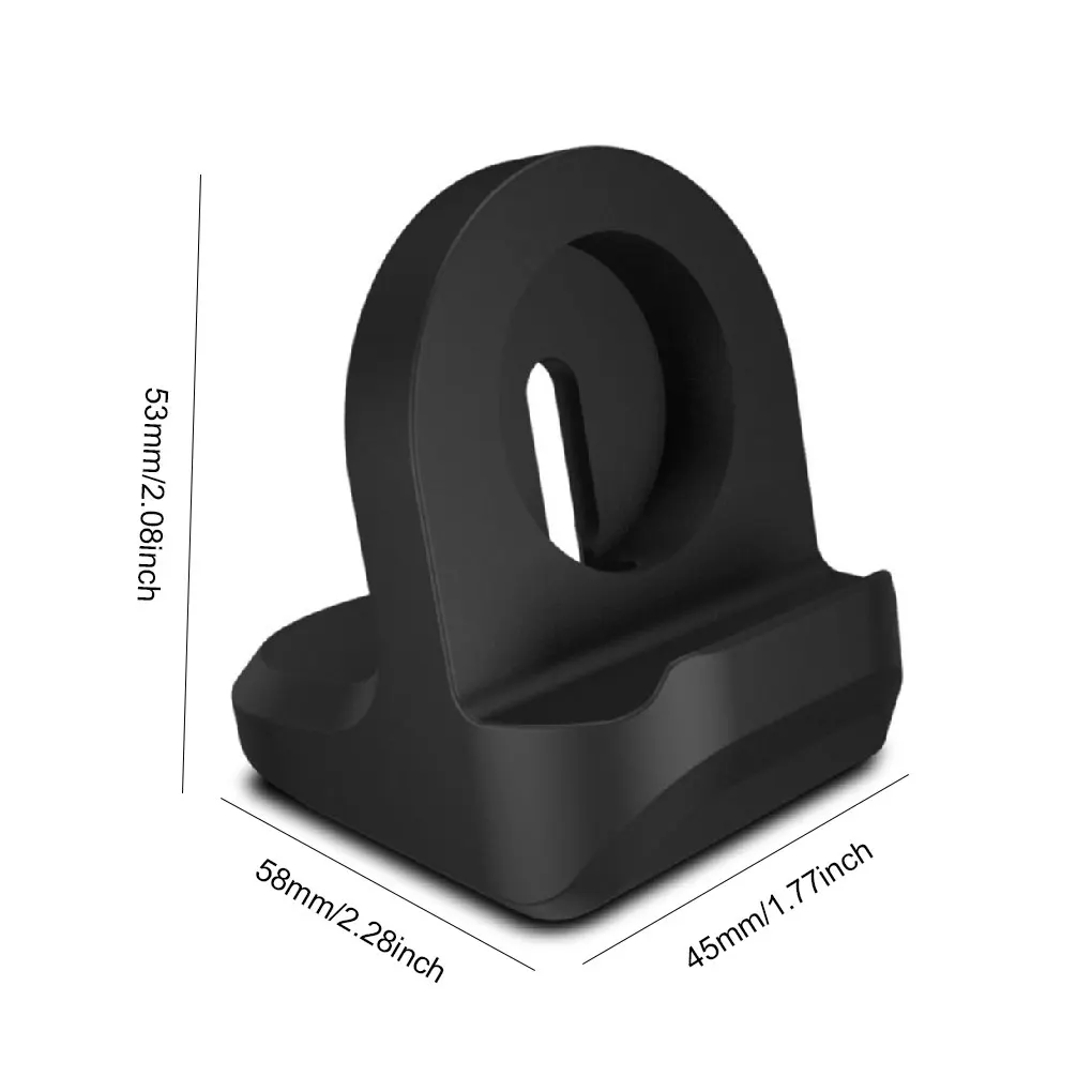 smartwatch charging stand wireless charger holder portable desktop support base bedroom office electronics black free global shipping