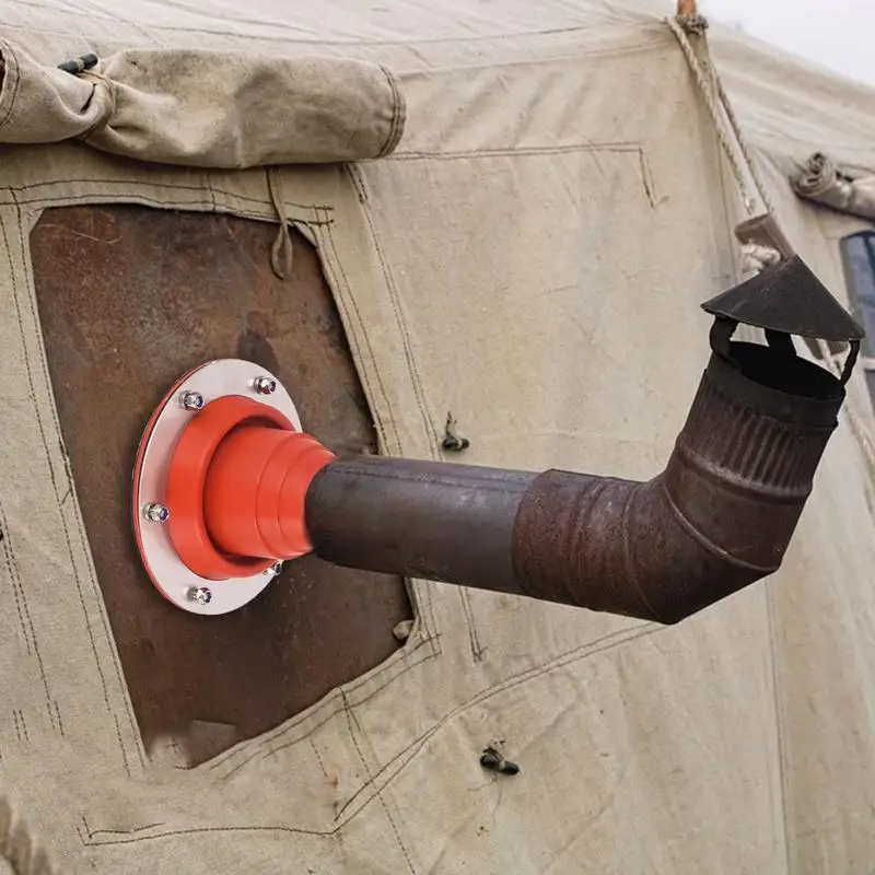 

Camping Supplies Silicone Metal Roof Pipe Flashing Tent Accessories Safety Anti- Fires High Temperature Camping Equipment Tools