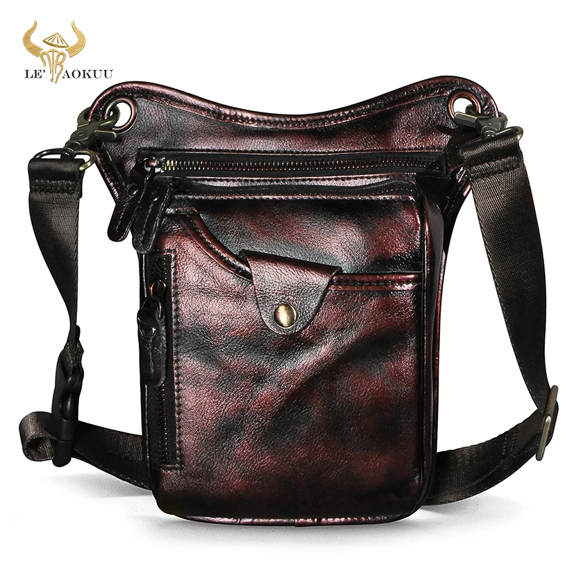 

Классическая уличная Наплечная Сумка из плотной масляной вощеной кожи, модная дорожная забавная поясная сумка для мужчин и женщин 211-5