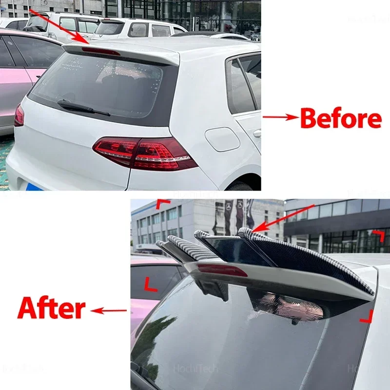 Для Volkswagen VW Golf MK7 MK7.5 R-line 2013-2019 заднее окно крыша автомобильный спойлер крылья ABS
