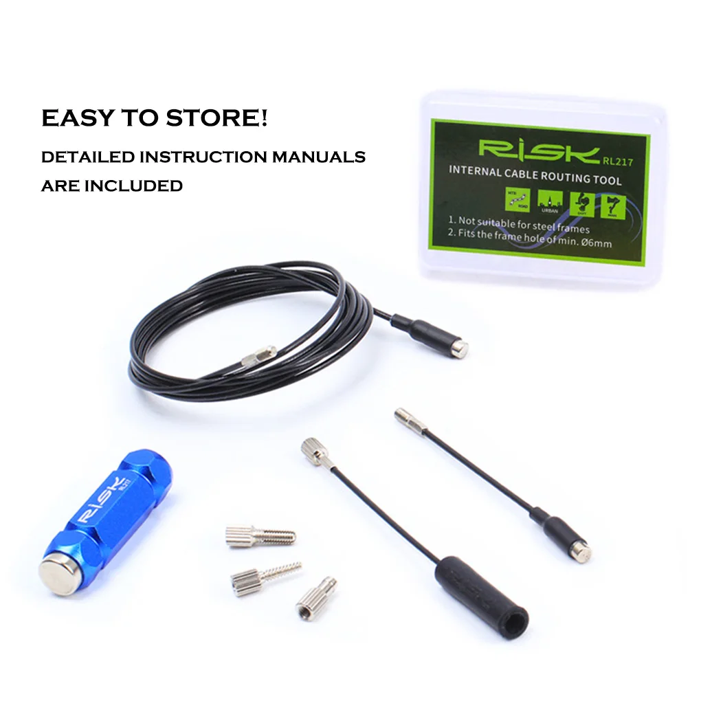 

7 Pieces Bike Cable Routing Tool Hydraulic Wire Internal Arrange Magnetic Substance Frame Derailleur Thread Passage