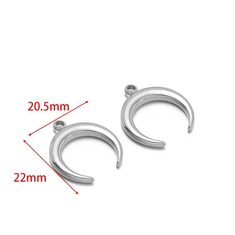 Oklayn Золотые подвески-талисманы с лунным рогом из нержавеющей стали 5 шт.