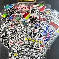 10100 combination 7pcsset random reflective motorcycle accessories advertising stickers decals insignia pvc decoration