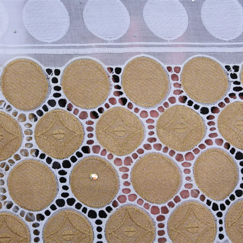 Африканская Хлопковая кружевная ткань SJD 2024 Высококачественная швейцарская