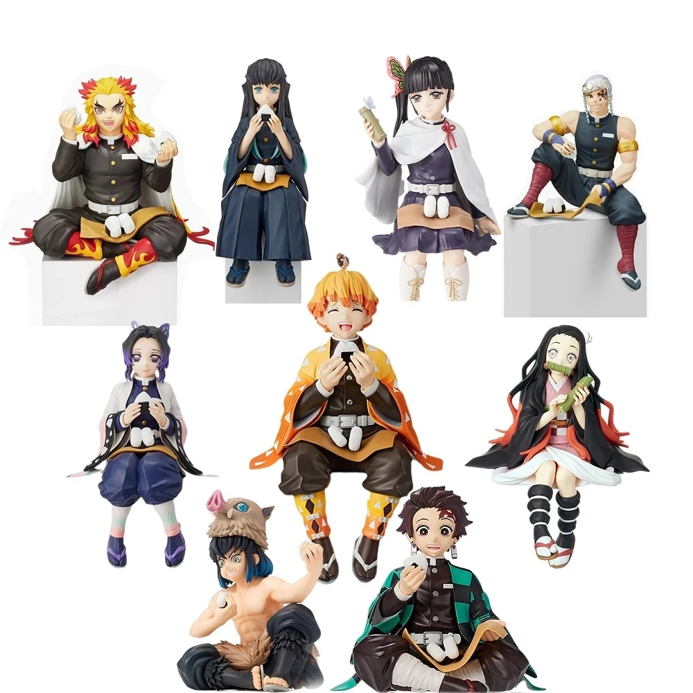 

14cm Demon Slayer Anime Figure Kamado Nezuko Kochou Shinobu Action Figure Kimetsu no Yaiba Tsuyuri Kanawo Figurine Model Doll