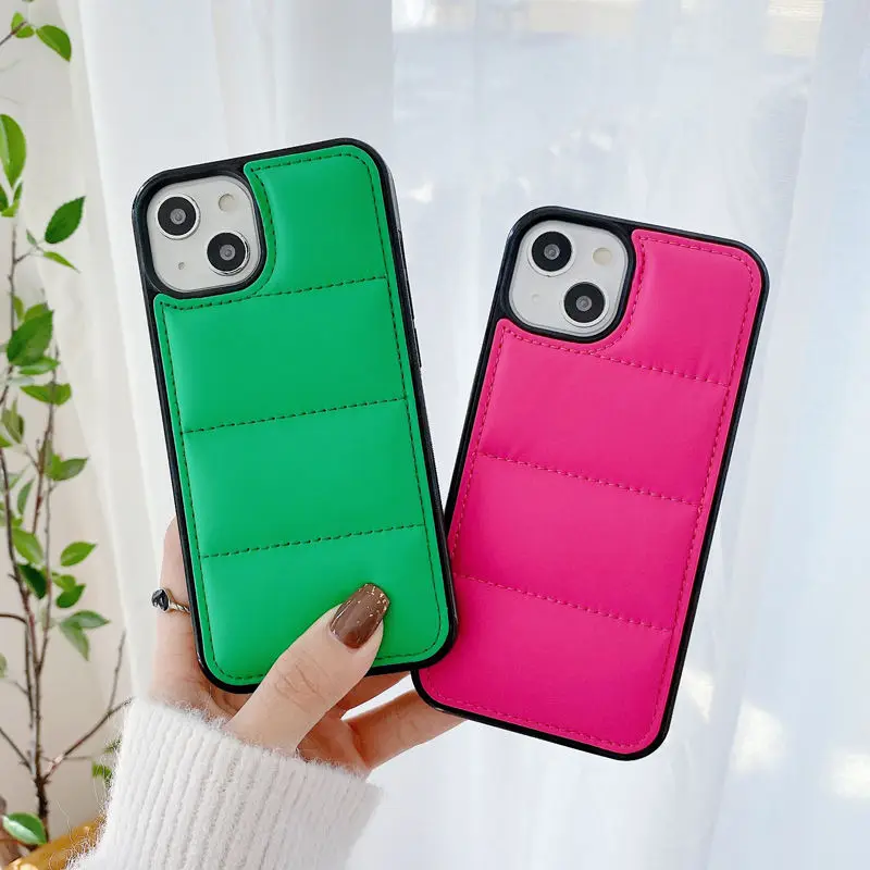 Фото Новые оригинальные Роскошные зимние Пуховые Чехлы N-Norths для телефонов iPhone 14 13 12 11 Pro Max XR XS MAX X задняя крышка №2