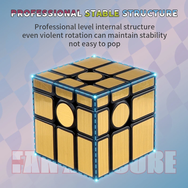 Зеркальный Волшебный Куб 3x3 Золотой Серебряный Профессиональная Скоростная