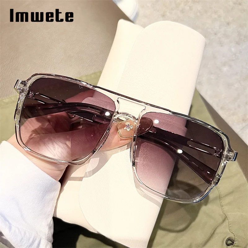 

Imwete Square Sunglasses Women Vintage Brand Designer Luxury Driving Sun Glasses Retro Men's Camping Eyewear