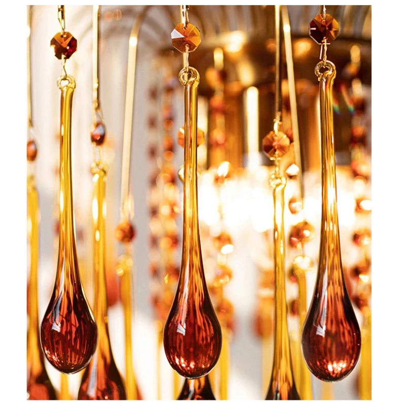 Французский Ретро Романтический Ресторан Каплевидная Люстра Гостиная Подставка