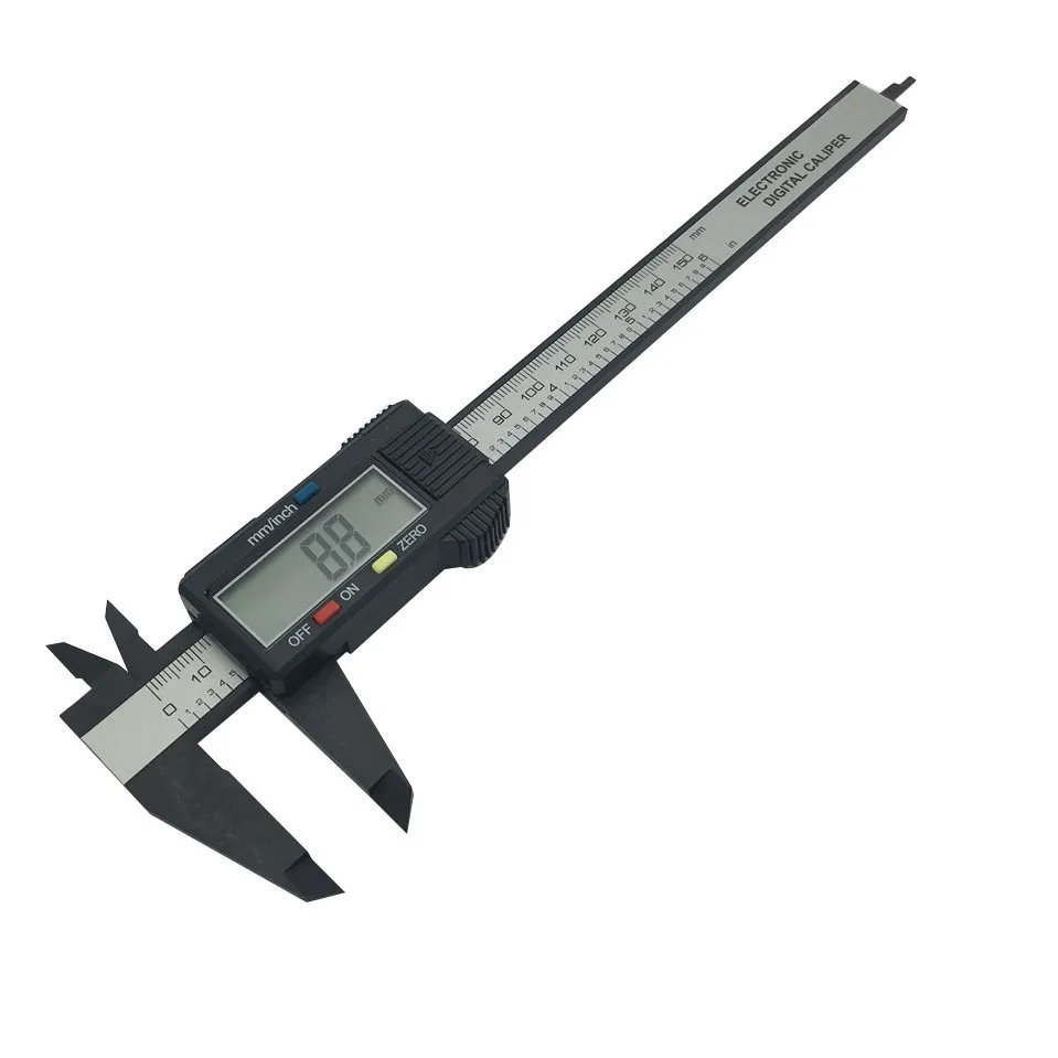 

Бесплатная доставка 6-дюймовый ЖК-дисплей 150 мм Цифровой Электронный штангенциркуль из углеродного волокна микрометр