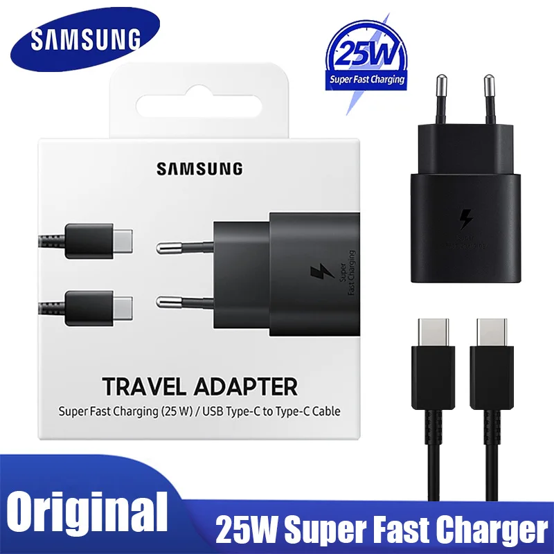 

Original Samsung S21 S20 5G 25w Charger Super Fast Charge Usb Type C Pd PPS Quick Charging EU For Galaxy Note 10 Note 20 Ultra