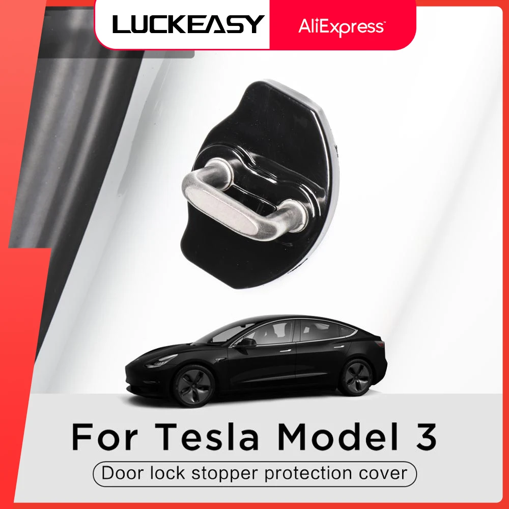 Cho Mẫu Tesla Model 3 Xe Ô Tô-Tạo Kiểu Cửa Nắp Tự Động Biểu Tượng Ốp Lưng Model3 2022 Khóa Cửa Ô Tô Vỏ ABS bảo Bảo Phụ Kiện