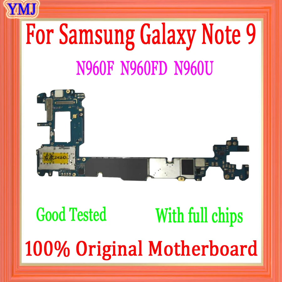 

Free Shipping Mainboard For Samsung Galaxy Note 9 N960U N960F N960FD 128GB Motherboard Origin Unlocked Logic Board Good Working