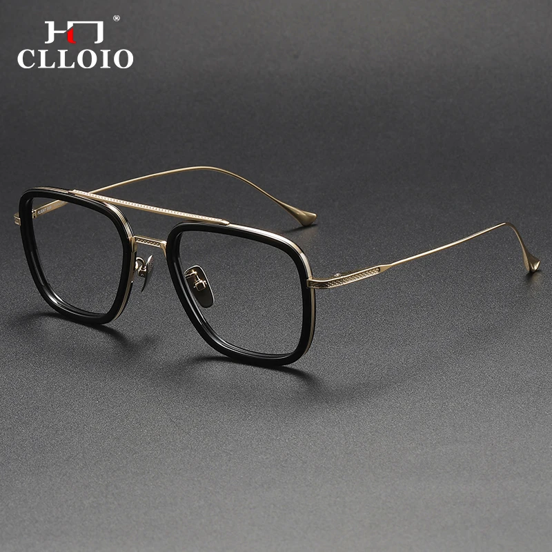 CLLOIO классические железные мужские очки для чтения по рецепту роскошные из