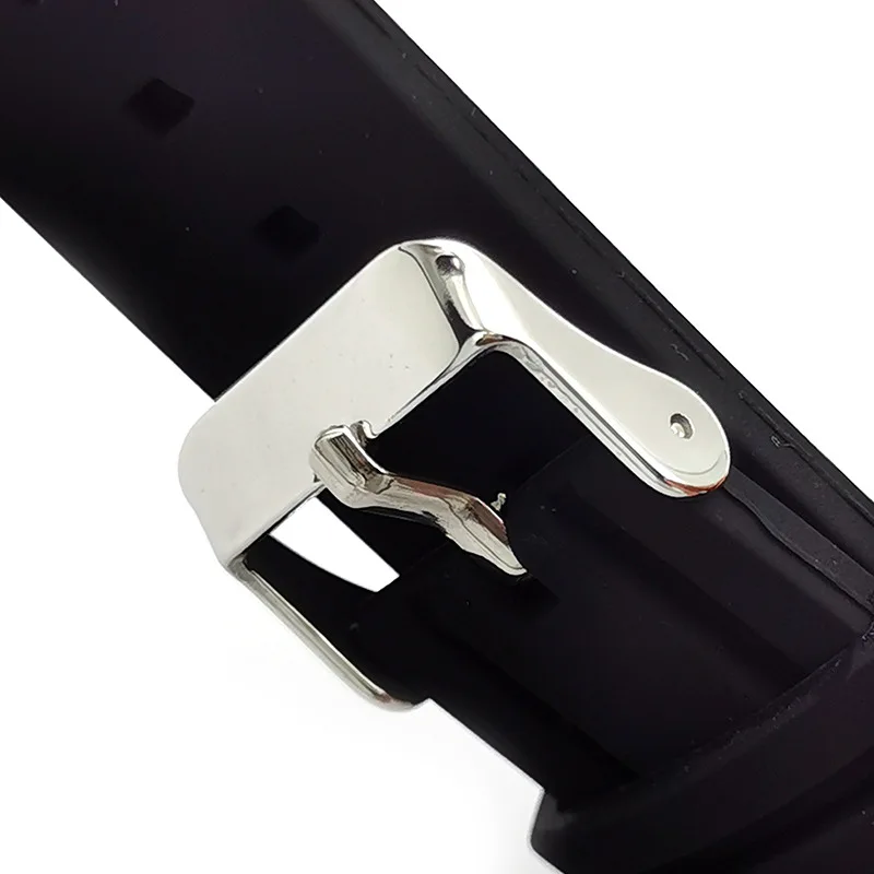 Silicone 20 22 24mm Double Channel Silicone Watch Band Bracelet Watch Strap Waterproof Sports