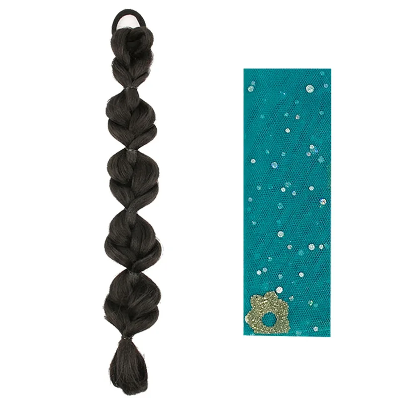 Черный длинный Плетеный парик косплей Принцесса Жасмин альддин искусственные