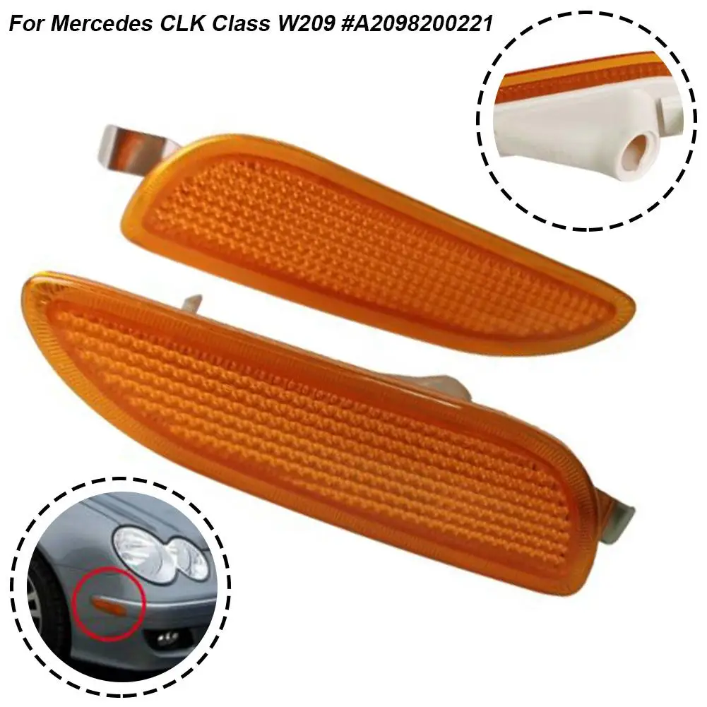 

Bumper Side Marker Lights MB2554106 MB2555106 Mounted Plastic Replacement