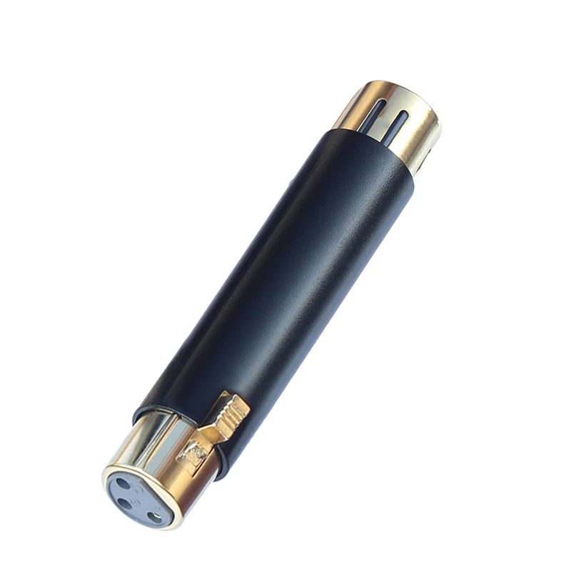 

XLR Adaptor Female to Female F/F 3 Pin Audio Connector Golden Plated