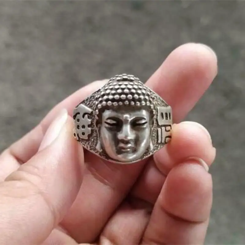 

Антикварная коллекция, тибетское серебряное кольцо на палец