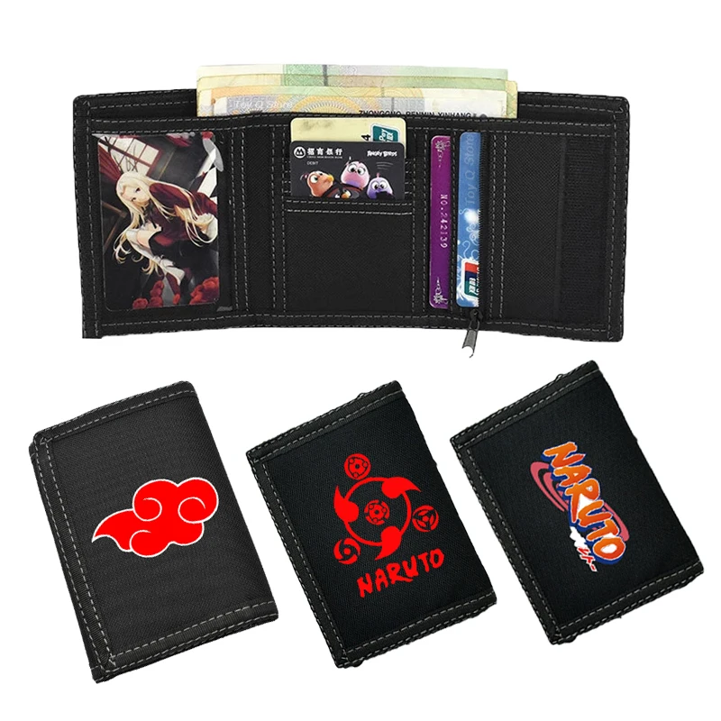 

Naruto Anime Foldable Wallet Women Men Children Bank ID Card Holder Card Clip Bag Cartoons Cosplay Clutch Wallets Birthday Gifts