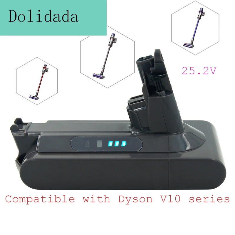 

25.2V 6800mAh /9800mAh /12800mAh Capacity Optional Replacement Rechargeable Battery for-Dyson V10 Series Vacuum Cleaner