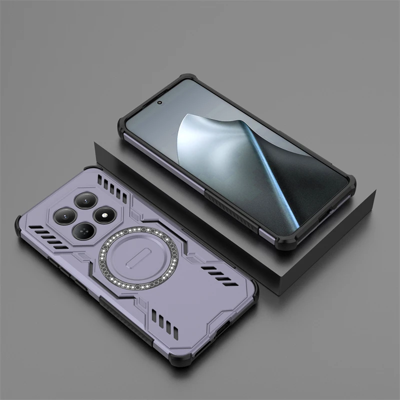 Фото Противоударный чехол для Redmi Note 15 4G с магнитной адсорбцией и поддержкой беспроводной зарядки, задняя крышка для Redmi Note 15, чехол для Redmi Note 15 4G №4