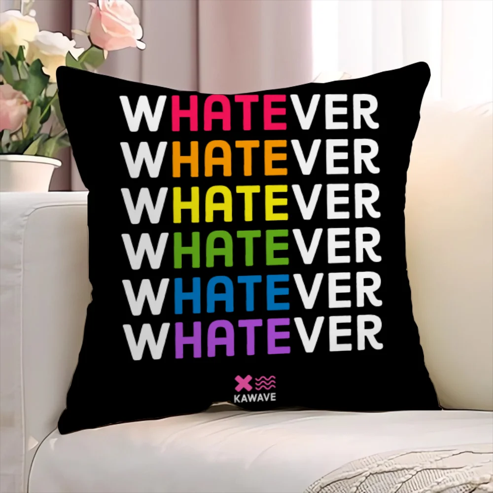 Декоративные подушки в стиле аниме с лозунгами 45x45