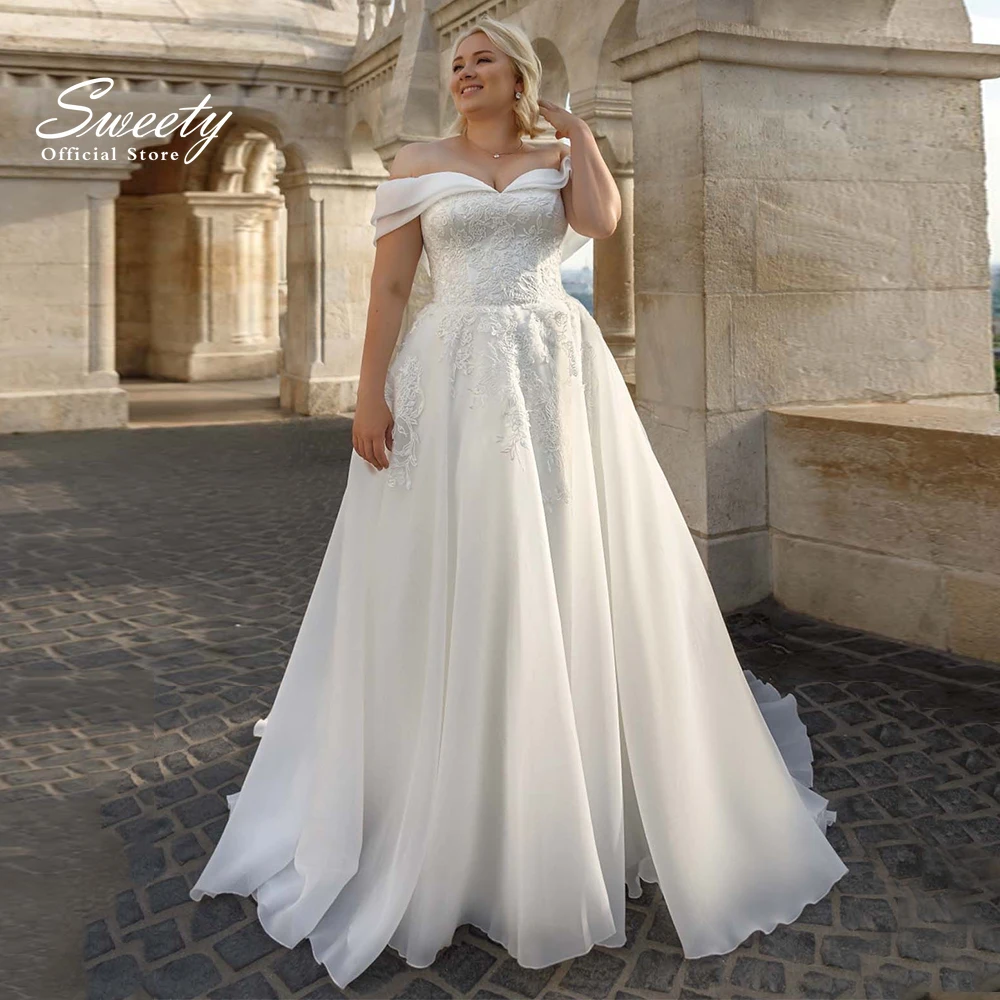 

Simple Wedding Dress Chiffon A-line Floor Length V-neck Bride Dress Appliques Sleeveless Slit A Line Button Robes De Mariée