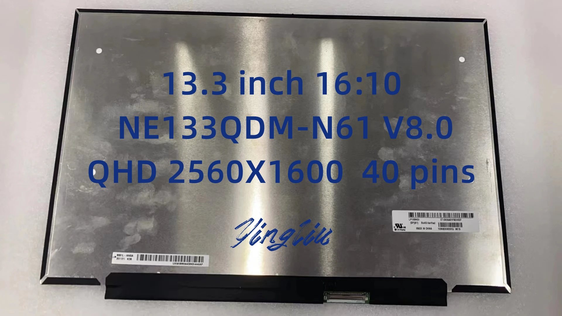 

Новинка, оригинальная Диагональ 13,3 дюйма, Φ V8.0 QHD 2560X1600, 40-контактная фотопанель для ЖК-экрана ноутбука