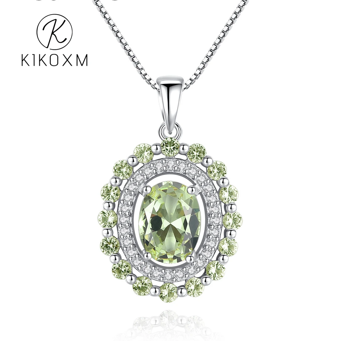 

Ожерелье KIKOXM из серебра 925 пробы с драгоценными камнями, ожерелье с подвеской Стразы с бриллиантами, Свадебное предложение, подарок женщине ...